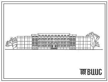 Фасады Типовой проект 221-1-555.87 Школа на 44 класса (1688 учащихся)