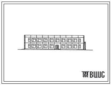Фасады Типовой проект 416-5-33.12.88 Караульное помещение стрелковой военизированной охраны на 60 человек