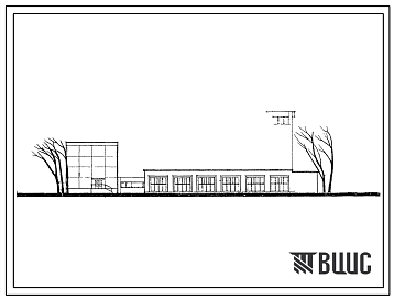 Фасады Типовой проект 416-6-5 Пожарное депо на 6 автомашин.