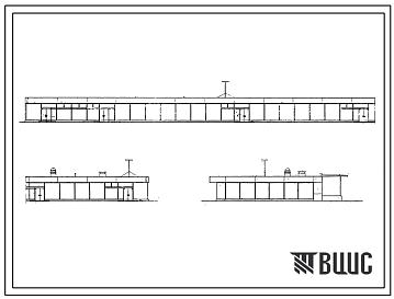 Фасады Типовой проект IX-17-13 Продовольственный магазин на 50 рабочих мест. Промтоварный магазин на 25 рабочих мест для строительства в г. Москве