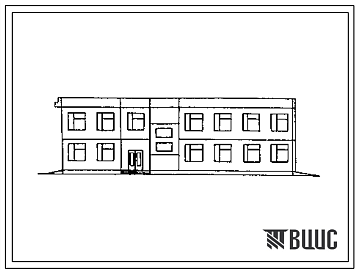 Фасады Типовой проект 501-6-21.12.88 Административно-бытовое здание для грузовых районов железнодорожных станций с бытовыми помещениями 50 человек
