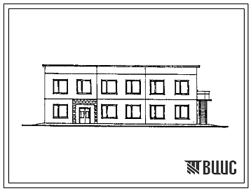 Фасады Типовой проект 416-1-219.88 Административный корпус базы производственной ремонтно-строительного управления