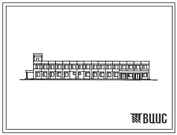 Фасады Типовой проект 416-1-232.89 Административно-бытовой корпус на 600 человек в конструкциях серии 1.090.1-1 с высотой этажа 3,3 метра