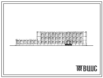 Фасады Типовой проект 416-1-226.89 Административно-бытовое здание для баз строительных организаций на 300 человек