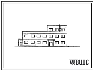 Фасады Типовой проект 416-4-116.87 Здание бытовых помещений на 150 рабочих с буфетом
