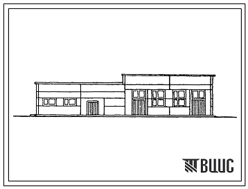 Фасады Типовой проект 416-9-33.87 Пункт технического обслуживания 5 электропогрузчиков
