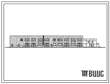 Фасады Типовой проект 416-7-316.89 Главный корпус ремонтно-производственной базы на 100 спецмашин по уборке городов