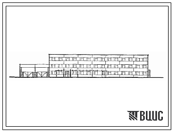 Фасады Типовой проект 416-4-110.86 Бытовой корпус с контрольно-пропускным пунктом автотранспортного предприятия на 150 грузовых автомобилей (для южных районов)