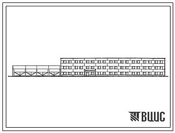 Фасады Типовой проект 416-4-104.85 Бытовой корпус с контрольно-пропускным пунктом автотранспортного предприятия на 450 грузовых автомобилей с открытой стоянкой