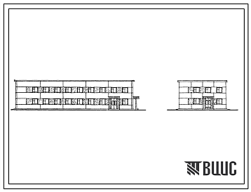 Фасады Типовой проект 416-1-201.87 Служебно-бытовой корпус для нефтебаз