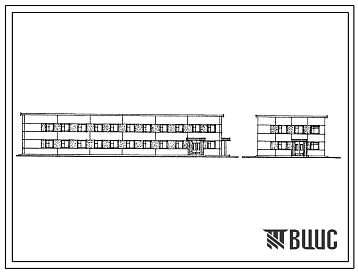 Фасады Типовой проект 416-1-202.87 Служебно-бытовой корпус для продпромбаз