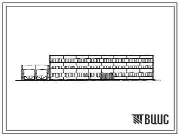 Фасады Типовой проект 416-1-259.92 Административно-бытовой корпус автотранспортного предприятия на 150 автомобилей смешанного парка