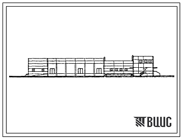 Фасады Типовой проект 709-6-2.89 Главный корпус склада отапливаемого для хранения медицинской техники и оборудования товарооборотом 5 млн. руб. в год