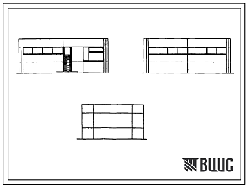 Фасады Типовой проект IX-17-93 Инженерный узел в составе теплового пункта, диспетчерской и мастерской для строительства в г.Москве