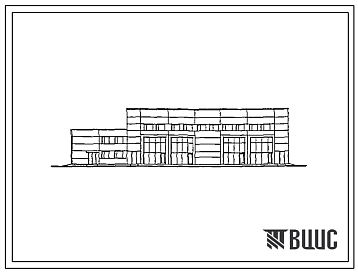 Фасады Типовой проект 509-31.87 Тепловозовагонное депо на 4 стойла для промышленных железных дорог колеи 1520 мм
