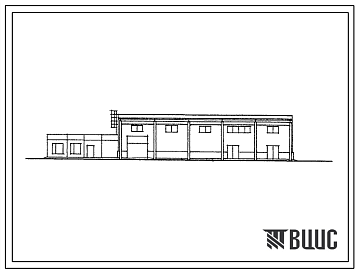 Фасады Типовой проект 709-2-9.87 Склад материально-технического имущества площадью 650 м3 для аэропортов гражданской авиации