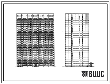 Фасады Типовой проект И-700А 22-этажный односекционный 174 квартирный панельно-блочный жилой дом
