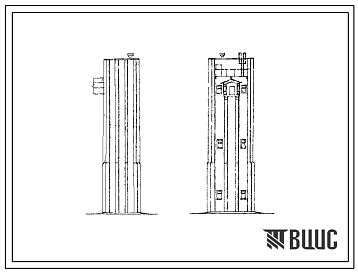Фасады Типовой проект 902-5-30.86 Башня лифта метантенков объемом 9000 куб.м