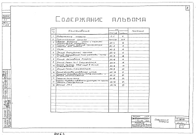 Состав фльбома. Технический проект Т-1849Альбом 1 Строительная часть.