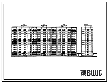 Фасады Типовой проект II-68-03/12ю 12-ти этажный 3-х секционный 168-квартирный жилой дом со стенами из керамзитобетонных изделий