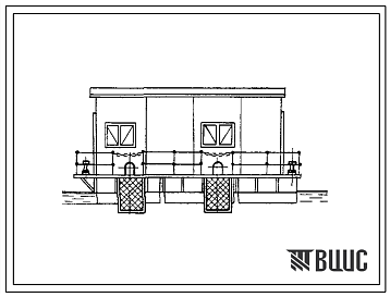 Фасады Типовой проект 901-2-151.87 Плавучие насосные станции гидромеханизированных предприятий нерудных материалов. Насосная станция Д800-57. Производительность 800 м3/ч