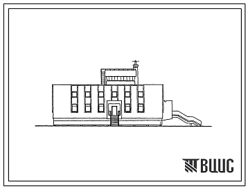 Фасады Типовой проект 506-141м.86 Служебно-пассажирское здание на 35 пассажиров для аэропортов МВЛ Крайнего Севера. Грунты вечномерзлые