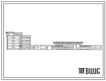 Фасады Типовой проект 506-158.87 Служебно-пассажирское здание на 100 пассажиров в час для аэропортов МВЛ с КДП - V