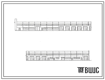 Фасады Типовой проект 503-1-89с.91 Производственный корпус автотранспортного предприятия на 100 грузовых автомобилей (для южных районов)