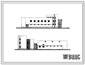 Фасады Типовой проект 501-5-73.86 База технического обслуживания устройств СЦБ и связи линейного производственного участка. СЗ-73-84