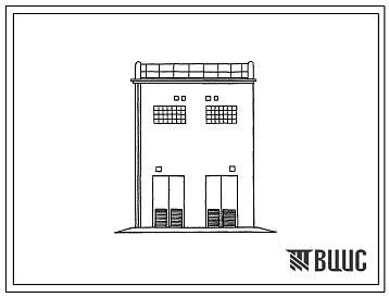 Фасады Типовой проект 407-3-267 Трансформаторная подстанция закрытого типа напряжением 20/0,4 кВ с двумя трансформаторами мощностью до 400 кВА с воздушными вводами