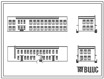 Фасады Типовой проект VI-07А Детские ясли-сад на 150 мест (проект переведен в формат DWG)