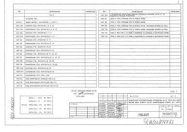 Состав фльбома. Типовой проект И-2342АС2 Том 1,2,3,4,5 Архитектурные решения выше отметки 0.000