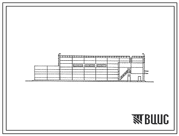 Фасады Типовой проект  902-5-47.87 Корпус обезвоживания осадка сточных вод с 5 центрифугами ОГШ-1001К-01