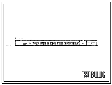Фасады Типовой проект 802-5-39.85 Свинарник для откорма 500 свиней в год (для подсобных хозяйств предприятий). Содержание – безвыгульное. Кормление - влажными кормосмесями. Удаление навоза – транспортерами. Размеры здания - 10,5x72 м. Расчетная температура: -30,