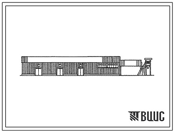Фасады Типовой проект Шифр 482-1-К Картофелехранилище (холодильник) из легких металлических конструкций вместимостью 3000 т единовременного хранения (для строительства объектов, комплектно поставляемых Минмонтажспецстроем СССР)