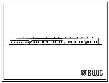 Фасады Типовой проект 803-3-66.86 Овчарня для зимнего ягнения на 600 маток (покрытие по металлодеревянным фермам)