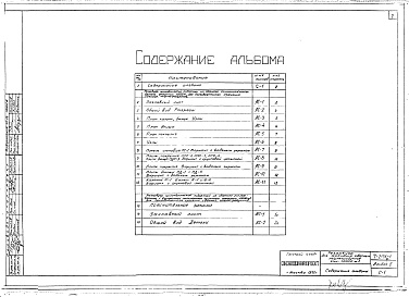 Состав фльбома. Технический проект Т-2151Альбом 2 Технический проект.