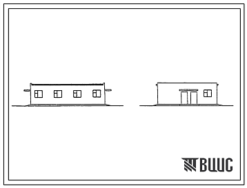 Фасады Типовой проект 806-9-1.86 Служебно-бытовое здание на 16 чел. для звероводческих ферм. Размеры здания - 9x12 м. Расчетная температура: -20, -30, -40°С. Стены – кирпичные. Покрытие - железобетонные плиты