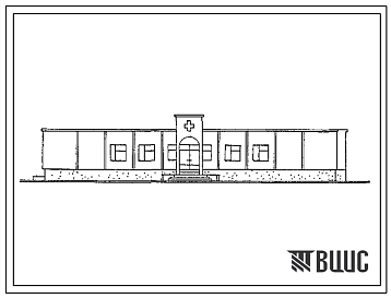 Фасады Типовой проект 807-12-14.88 Главный корпус ветеринарной аптеки с товарооборотом 500-600 тыс. руб. в год (в ценах 1991 г.). Размеры здания - 12x30 м. Расчетная температура -20, -30, -40°С. Стены – кирпичные. Покрытие и перекрытие - железобетонные плиты