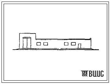 Фасады Типовой проект 807-19-9 Блок дезинфекции тары племрепродукторов на 100 тыс. взрослых кур. Размеры здания - 18x30 м. Расчетная температура: -20, -30, -40°С. Стены - панельные легкобетонные. Покрытие - железобетонные плиты по железобетонным балкам