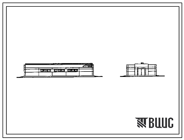 Фасады Типовой проект 807-20-10 Карантин (для государственной станции по племенной работе). Размеры здания - 12x30 м. Расчетная температура: -20, -30, -40°С. Стены - панельные легкобетонные. Покрытие - железобетонные плиты по железобетонным фермам