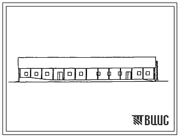 Фасады Типовой проект 808-5-64.92 Производственный корпус для пчеловодческой фермы на 1200 пчелиных семей. Размеры здания - 12x36 м. Расчетная температура: -30°С. Стены – деревянные. Перекрытие - деревянное