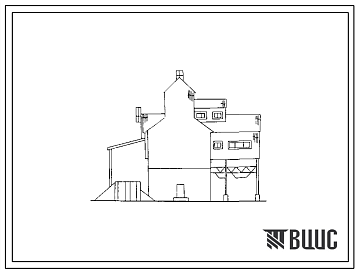 Фасады Типовой проект 812-1-106.87 Цех обработки высоковлажного зерна производительностью 25 т/ч (на базе КЗС-25Ш и КШС-20)