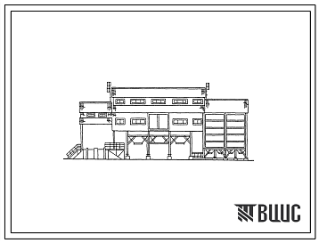Фасады Типовой проект 812-1-107.87 Цех обработки зерна производительностью 50 т/ч на базе ЗАВ-50 (вариант с сепаратором МЗП-50-1)