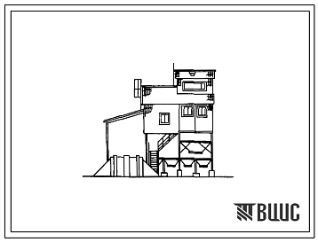 Фасады Типовой проект 812-1-57.85 Отделение приема, предварительной очистки и временного хранения зерна производительностью 50 т/ч