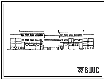 Фасады Типовой проект 812-1-70.86 Цех обработки зерна производительностью 100 т/ч на базе ЗАВ-100