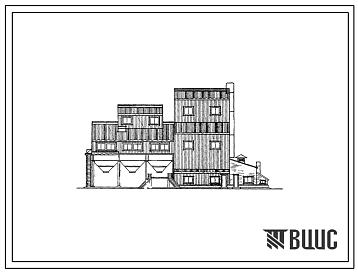Фасады Типовой проект 812-31 Зерноочистительно-сушильный комплекс КЗС-40Ш с сушилкой СЗШ-16 производительностью 40 т/ч