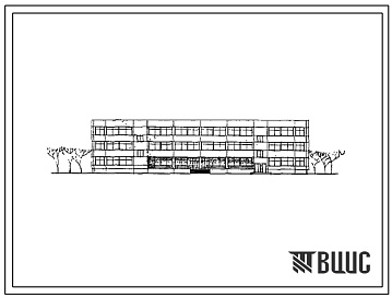 Фасады Типовой проект 232-1-133.85 Профтехучилище на 720 учащихся (сельскохозяйственного профиля) (в конструкциях серии 1.020-1/83)