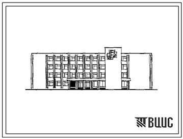 Фасады Типовой проект  234-1-107 Учебный и общественно-бытовой корпус профтехучилища и техникума на 540 учащихся (со стенами из кирпича)