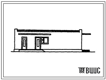 Фасады Типовой проект 817-242.86 Двухкомнатный бригадный чабанский дом (с плоской кровлей)